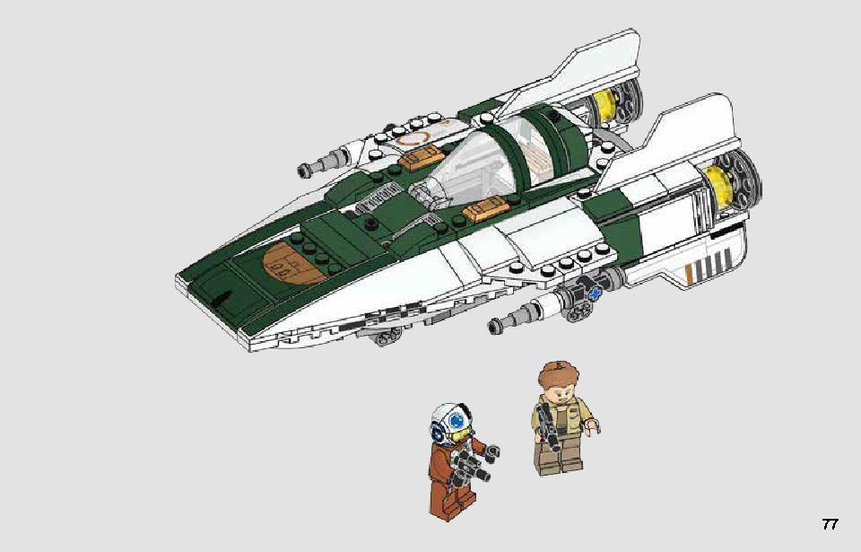 Resistance A-Wing Starfighter 75248 LEGO information LEGO instructions 77 page