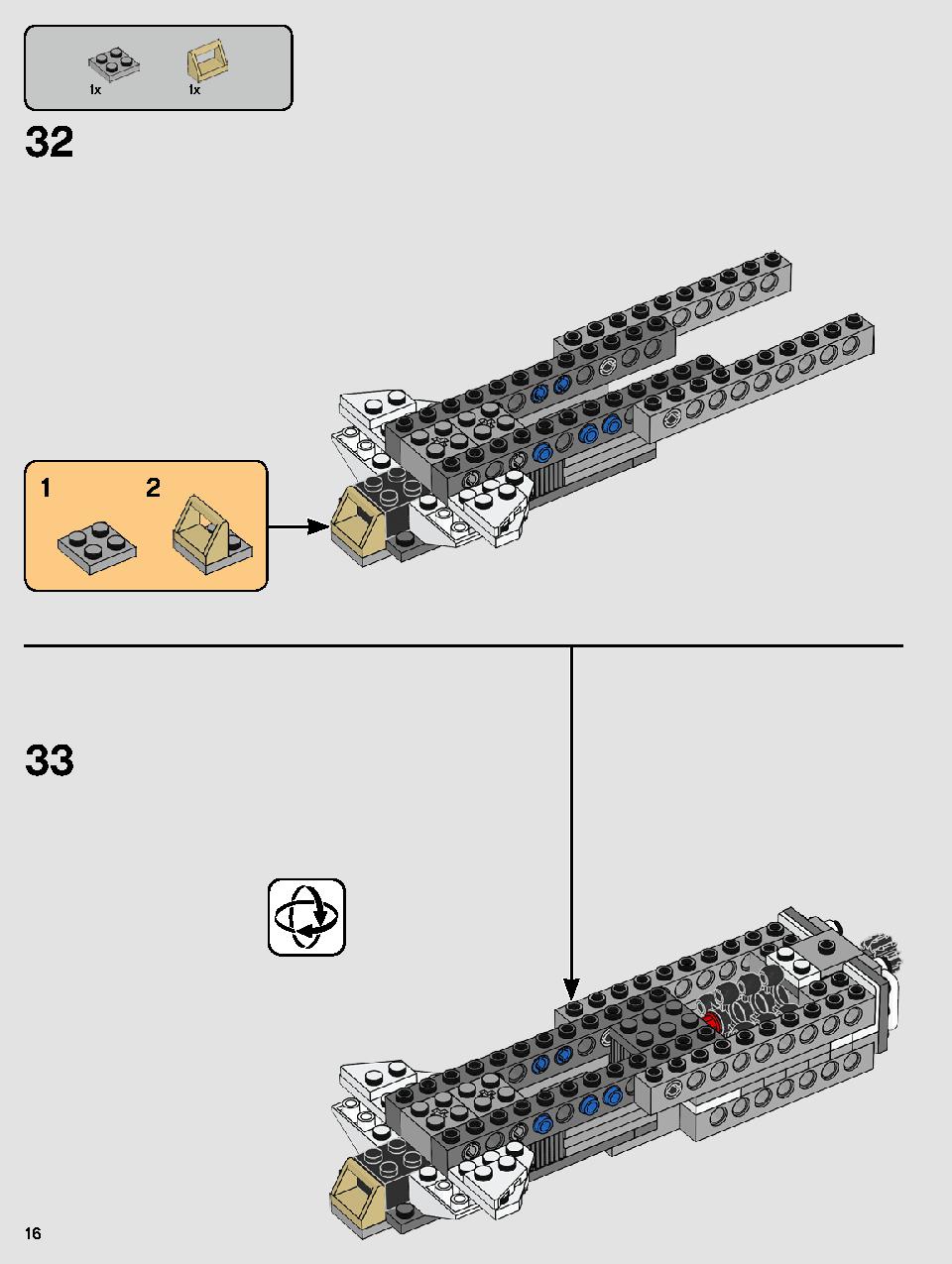 Resistance Y-Wing Starfighter 75249 LEGO information LEGO instructions 16 page