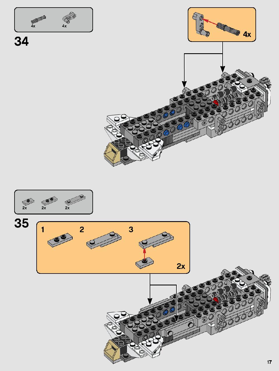 Resistance Y-Wing Starfighter 75249 LEGO information LEGO instructions 17 page