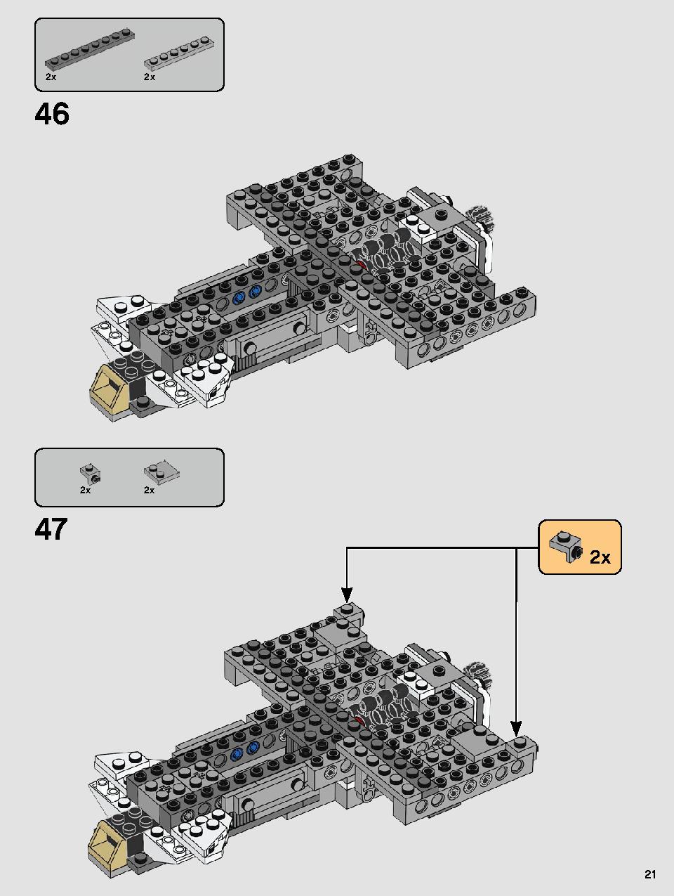 Resistance Y-Wing Starfighter 75249 LEGO information LEGO instructions 21 page