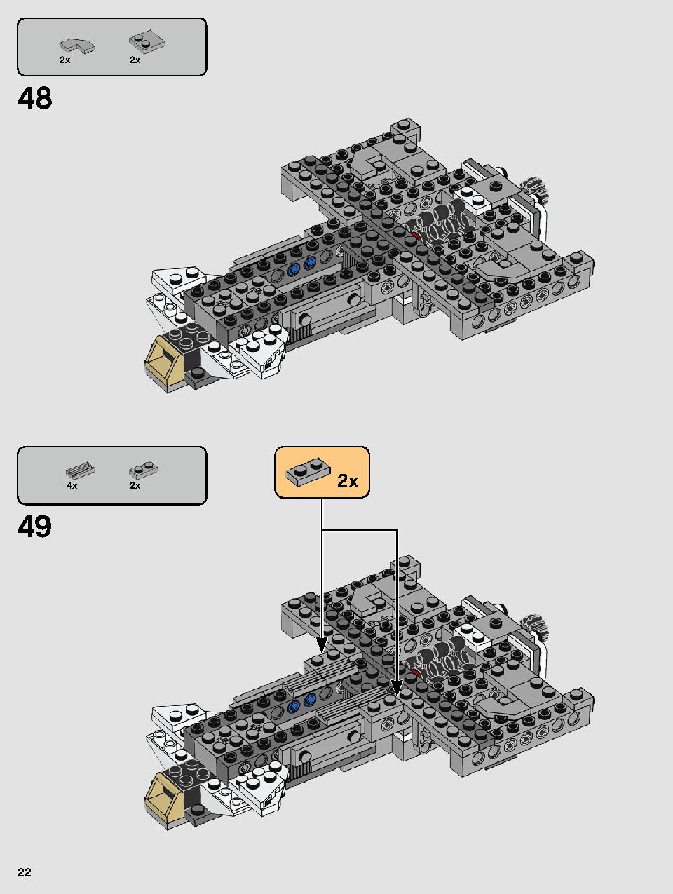 Resistance Y-Wing Starfighter 75249 LEGO information LEGO instructions 22 page