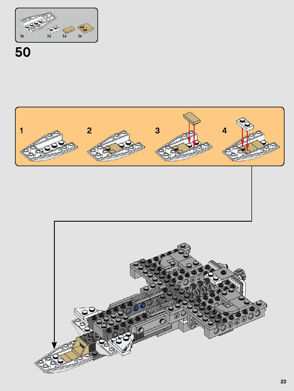 Resistance Y-Wing Starfighter 75249 LEGO information LEGO instructions 23 page