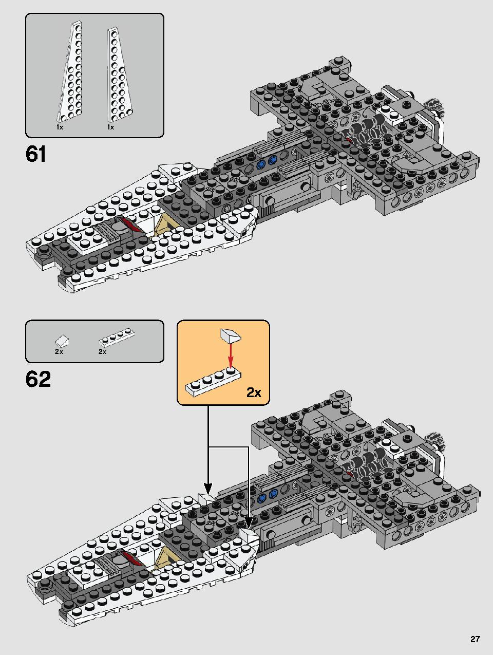 Resistance Y-Wing Starfighter 75249 LEGO information LEGO instructions 27 page