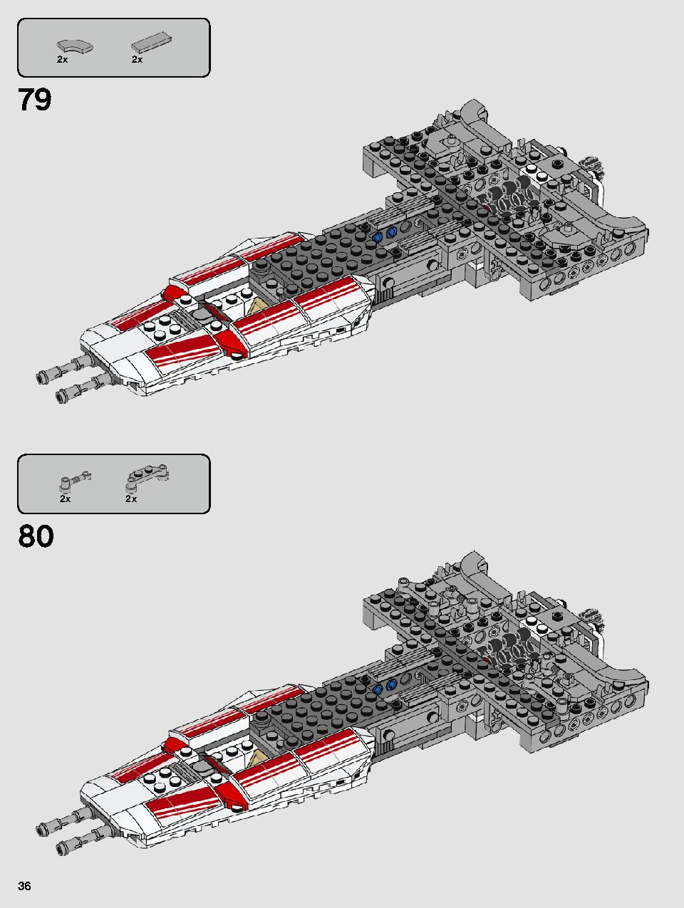 Resistance Y-Wing Starfighter 75249 LEGO information LEGO instructions 36 page