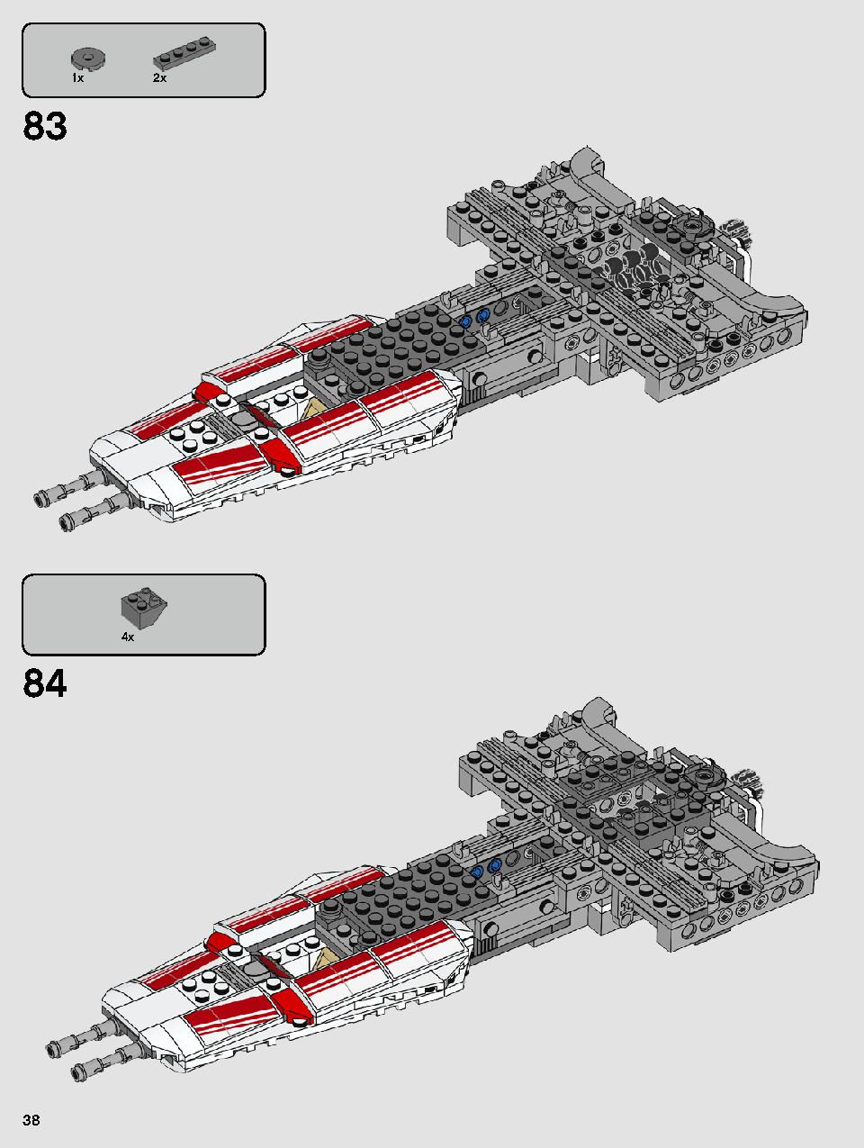 Resistance Y-Wing Starfighter 75249 LEGO information LEGO instructions 38 page
