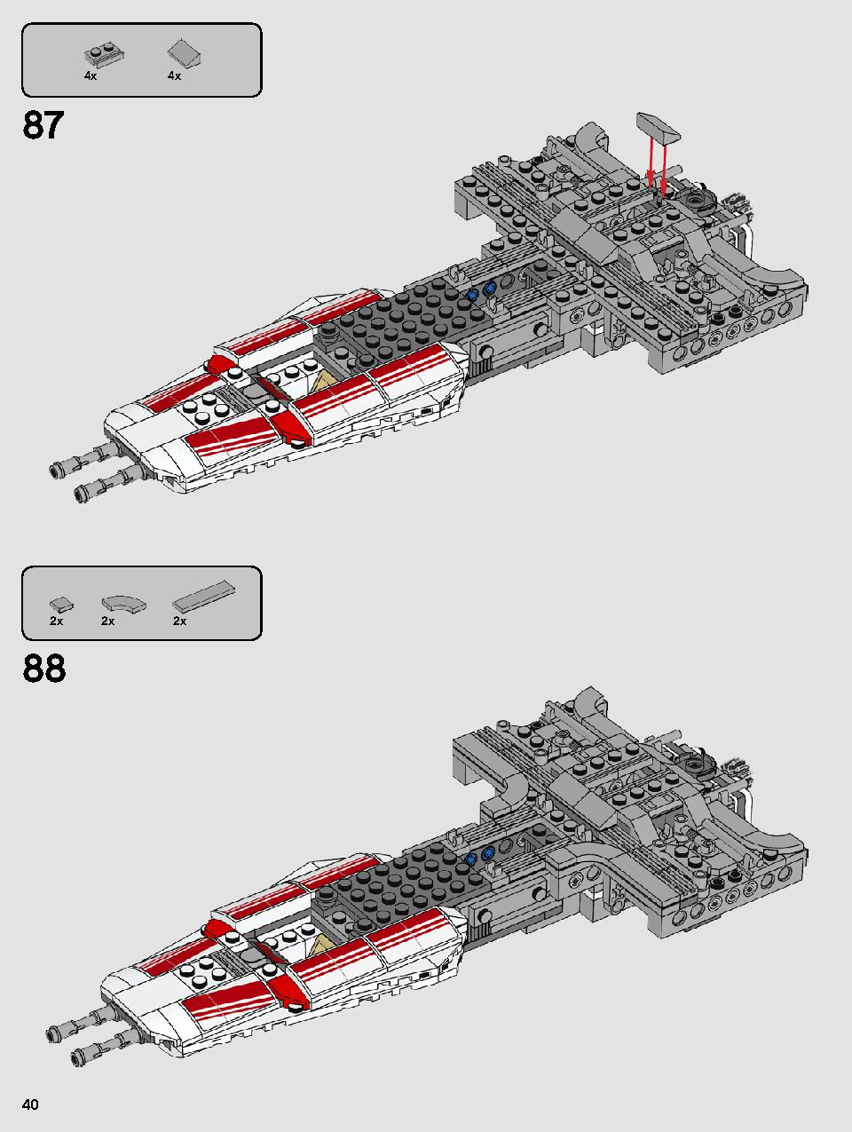 Resistance Y-Wing Starfighter 75249 LEGO information LEGO instructions 40 page