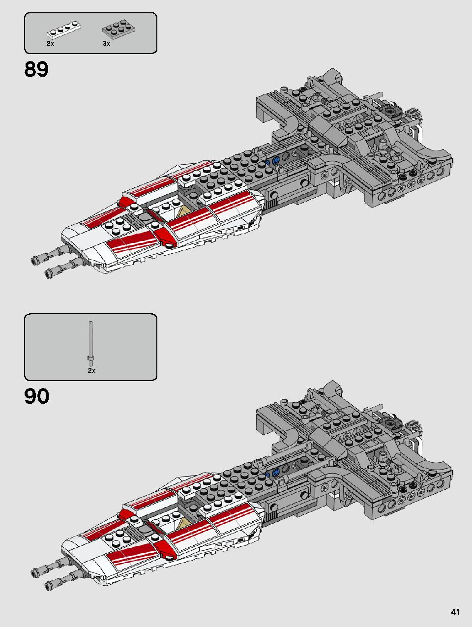 Resistance Y-Wing Starfighter 75249 LEGO information LEGO instructions 41 page