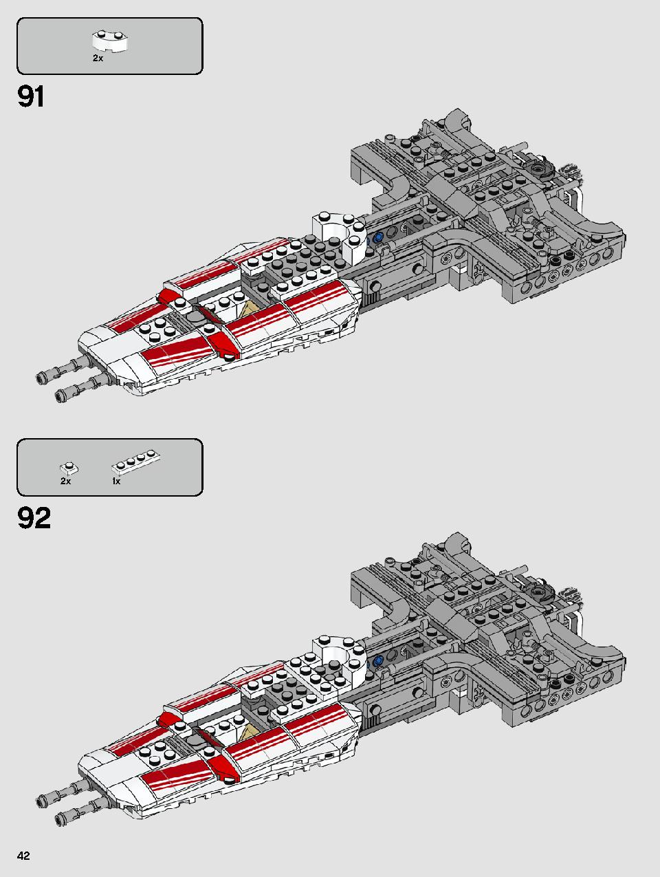 Resistance Y-Wing Starfighter 75249 LEGO information LEGO instructions 42 page