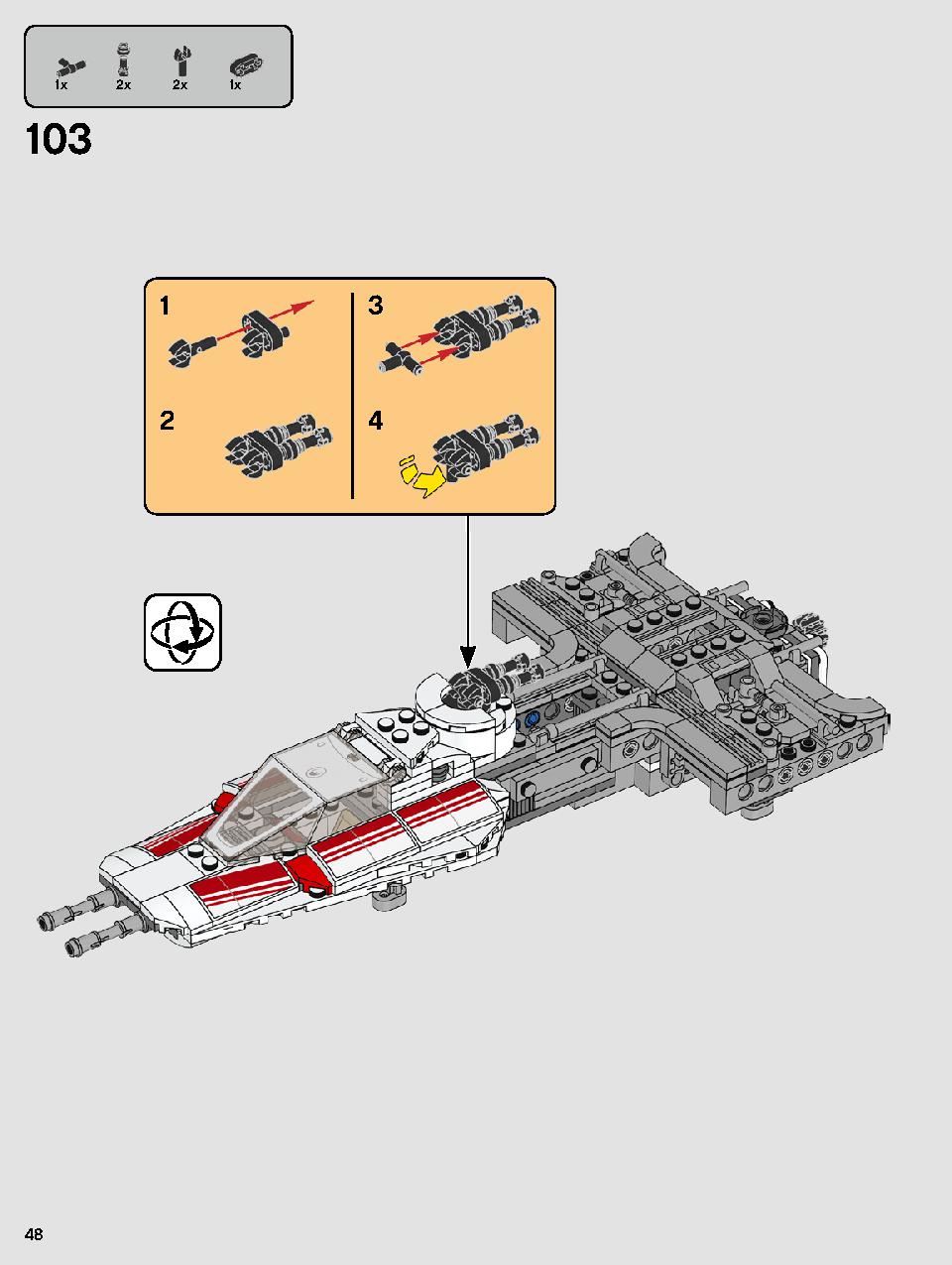 Resistance Y-Wing Starfighter 75249 LEGO information LEGO instructions 48 page