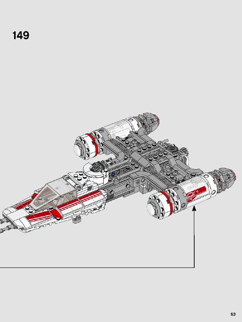 Resistance Y-Wing Starfighter 75249 LEGO information LEGO instructions 63 page