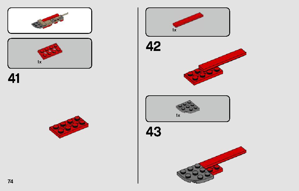 Pasaana Speeder Chase 75250 LEGO information LEGO instructions 74 page