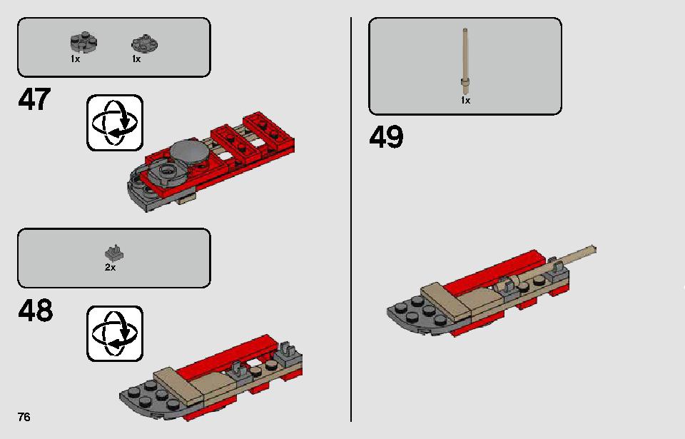 Pasaana Speeder Chase 75250 LEGO information LEGO instructions 76 page