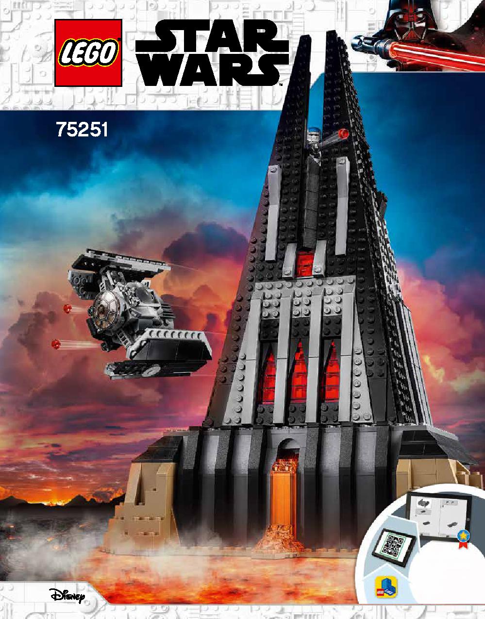 Darth Vader's Castle 75251 LEGO information LEGO instructions 1 page