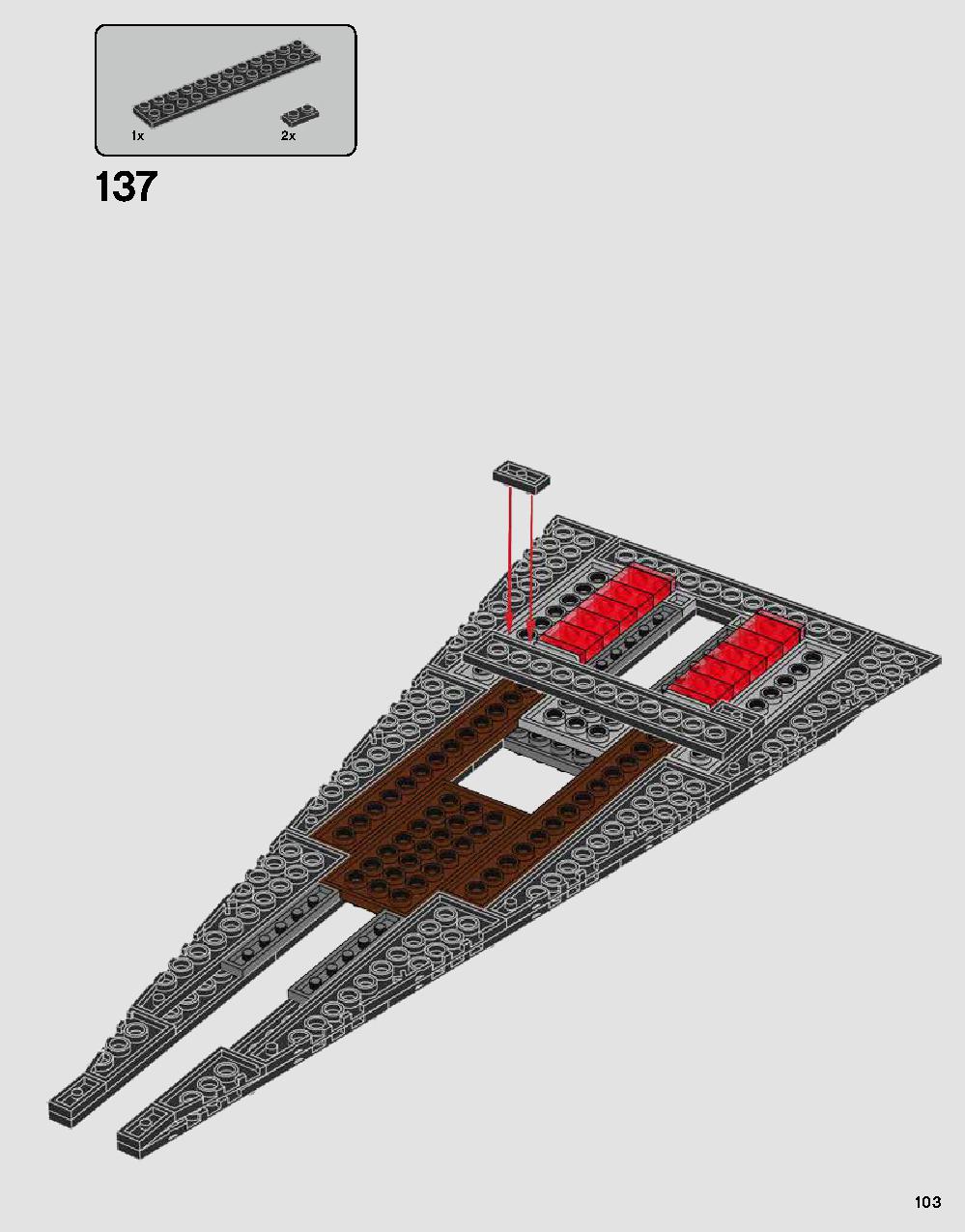 Darth Vader's Castle 75251 LEGO information LEGO instructions 103 page