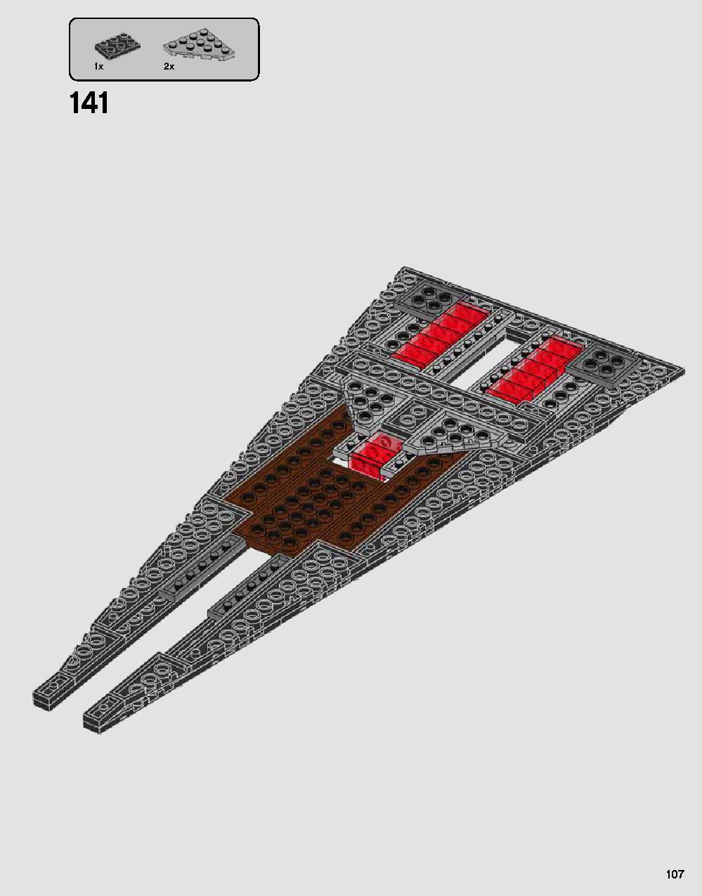 Darth Vader's Castle 75251 LEGO information LEGO instructions 107 page