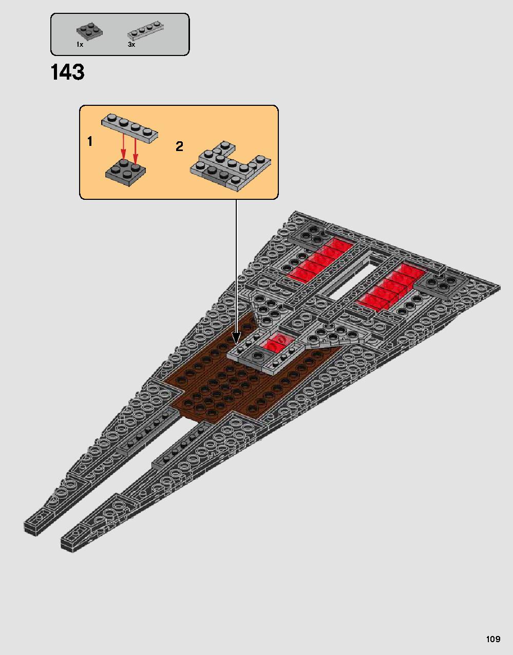 Darth Vader's Castle 75251 LEGO information LEGO instructions 109 page