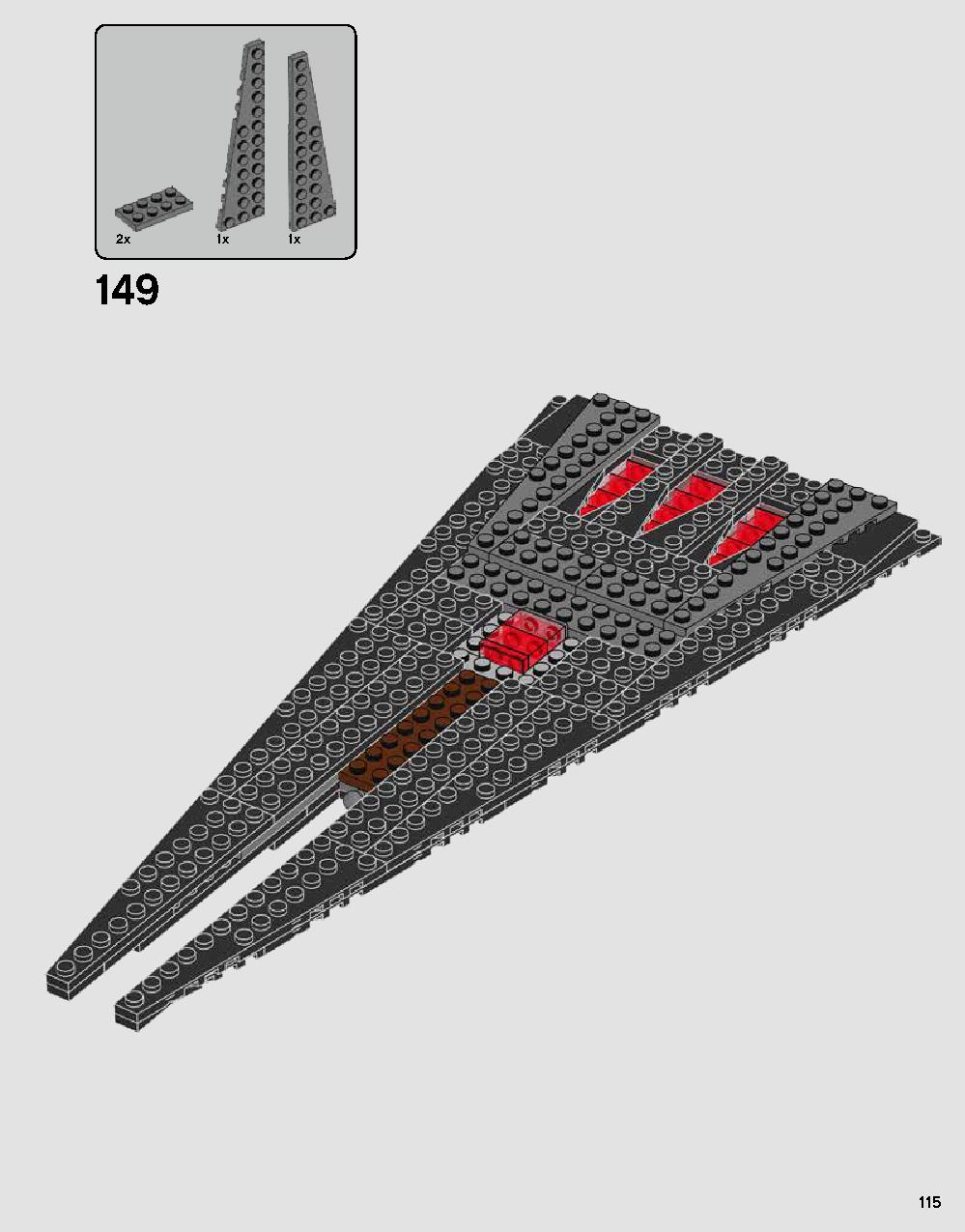 Darth Vader's Castle 75251 LEGO information LEGO instructions 115 page