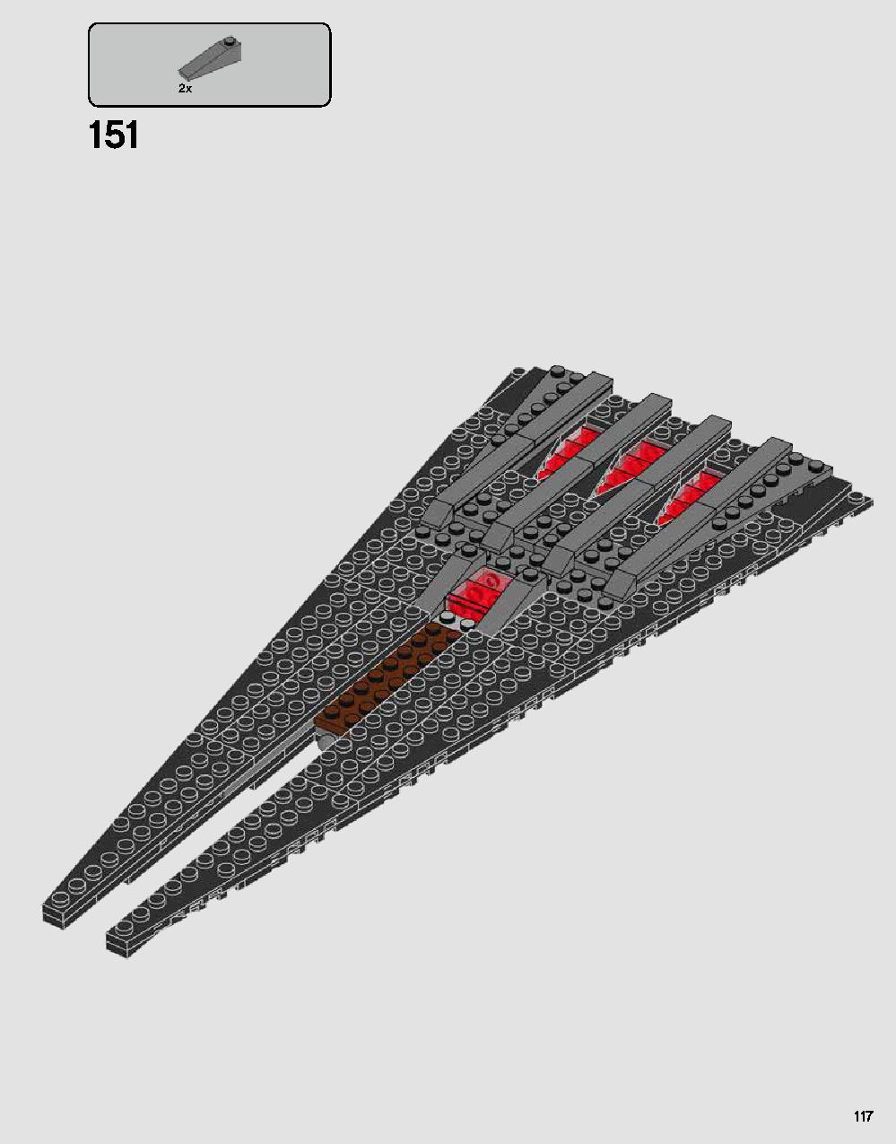Darth Vader's Castle 75251 LEGO information LEGO instructions 117 page