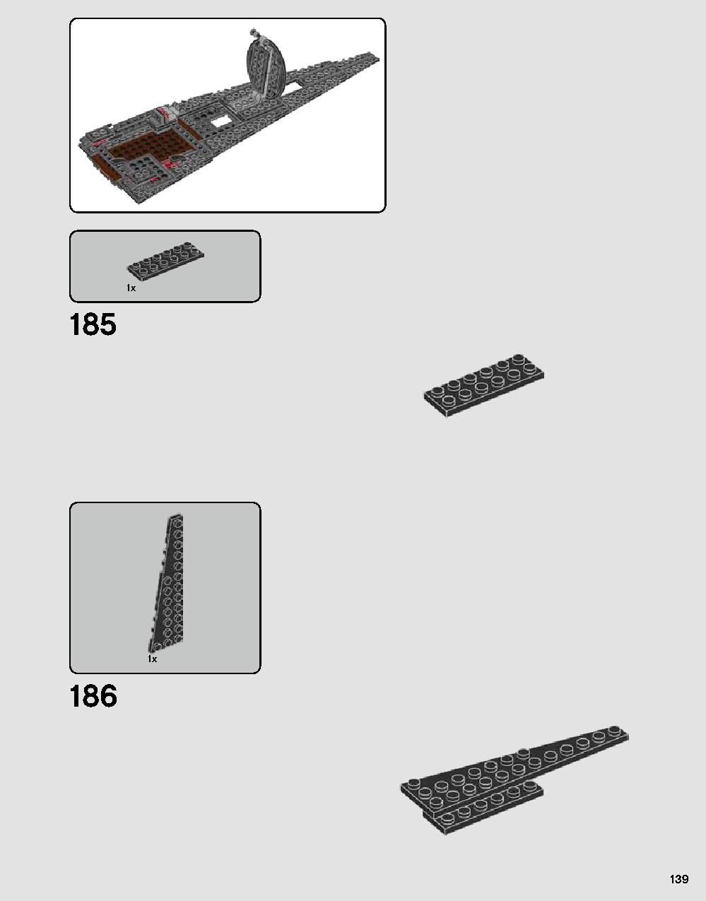 Darth Vader's Castle 75251 LEGO information LEGO instructions 139 page