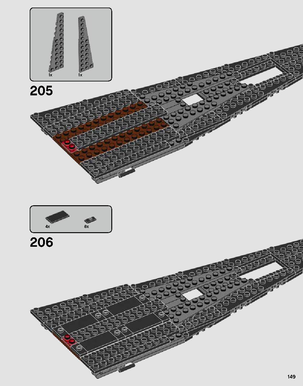 Darth Vader's Castle 75251 LEGO information LEGO instructions 149 page