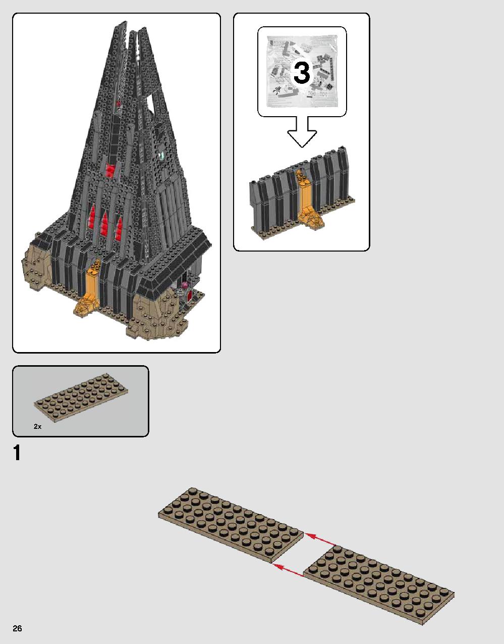 Darth Vader's Castle 75251 LEGO information LEGO instructions 26 page