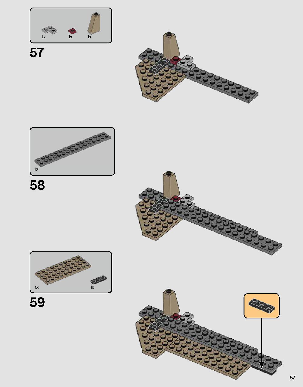 Darth Vader's Castle 75251 LEGO information LEGO instructions 57 page