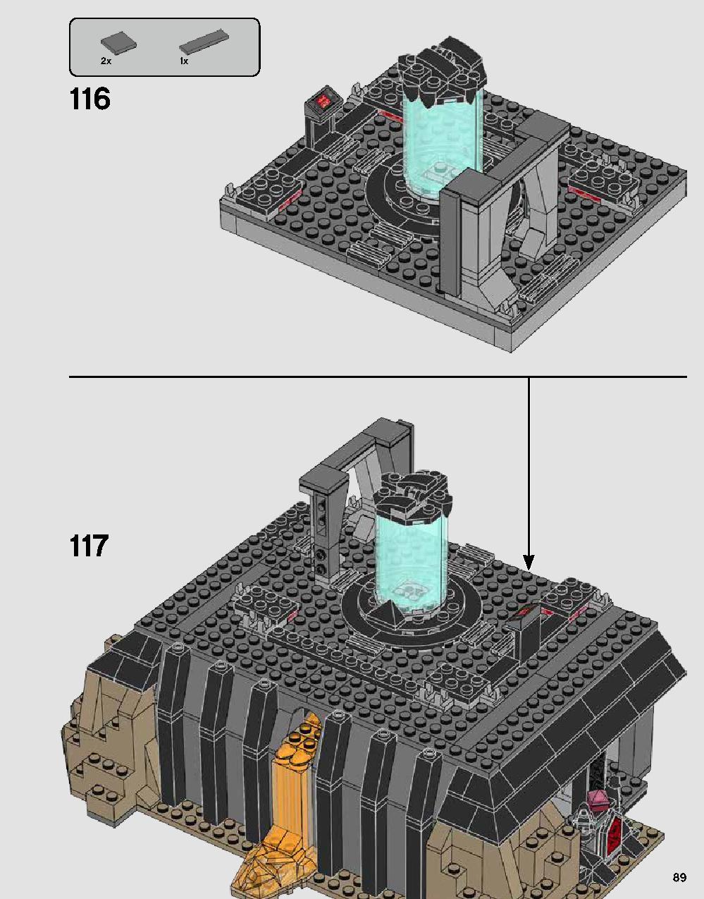 Darth Vader's Castle 75251 LEGO information LEGO instructions 89 page