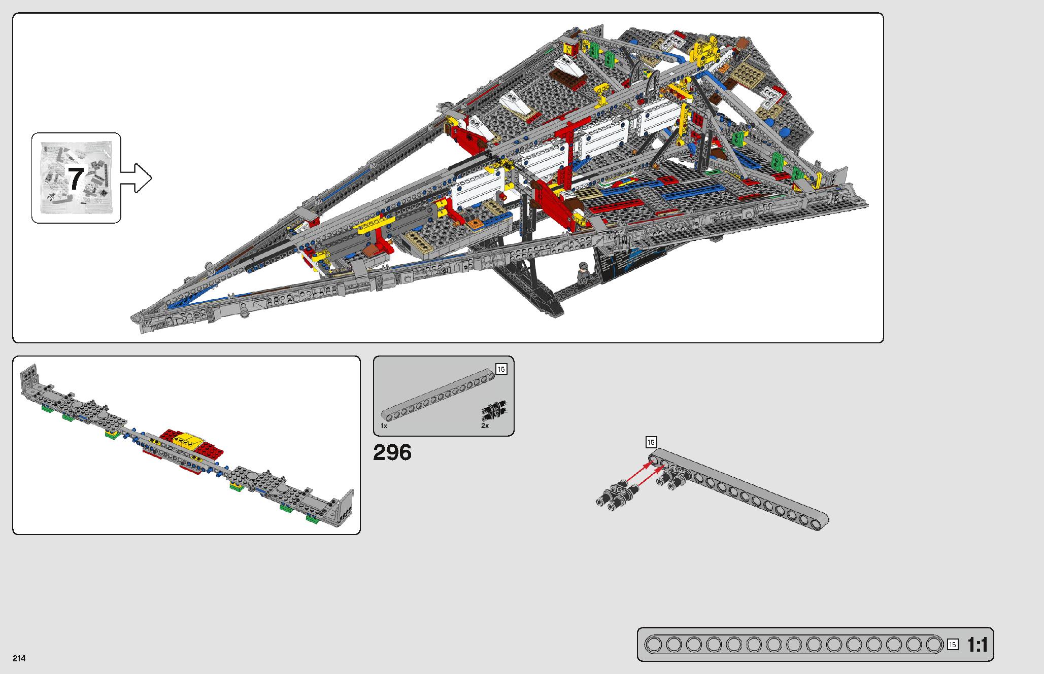 Imperial Star Destroyer 75252 LEGO information LEGO instructions 214 page