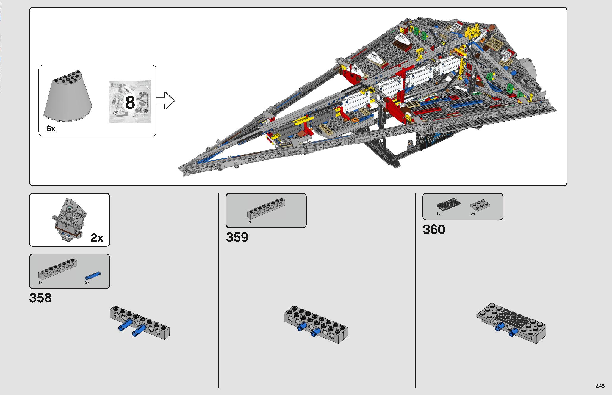 Imperial Star Destroyer 75252 LEGO information LEGO instructions 245 page