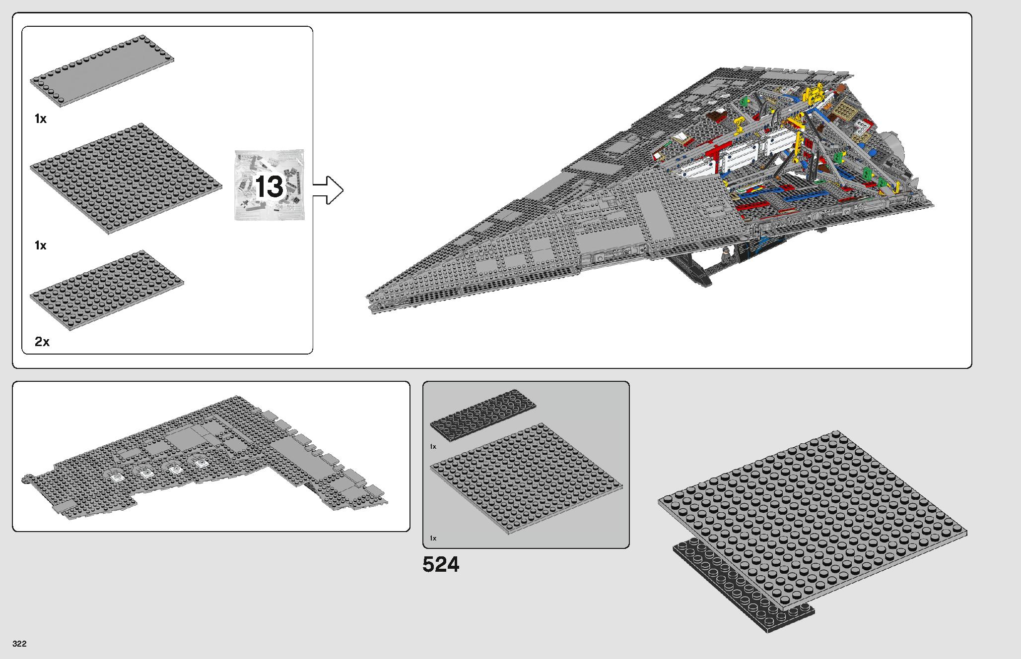 Imperial Star Destroyer 75252 LEGO information LEGO instructions 322 page