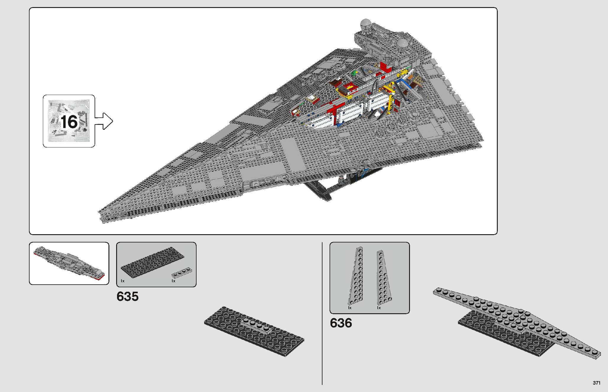 Imperial Star Destroyer 75252 LEGO information LEGO instructions 371 page
