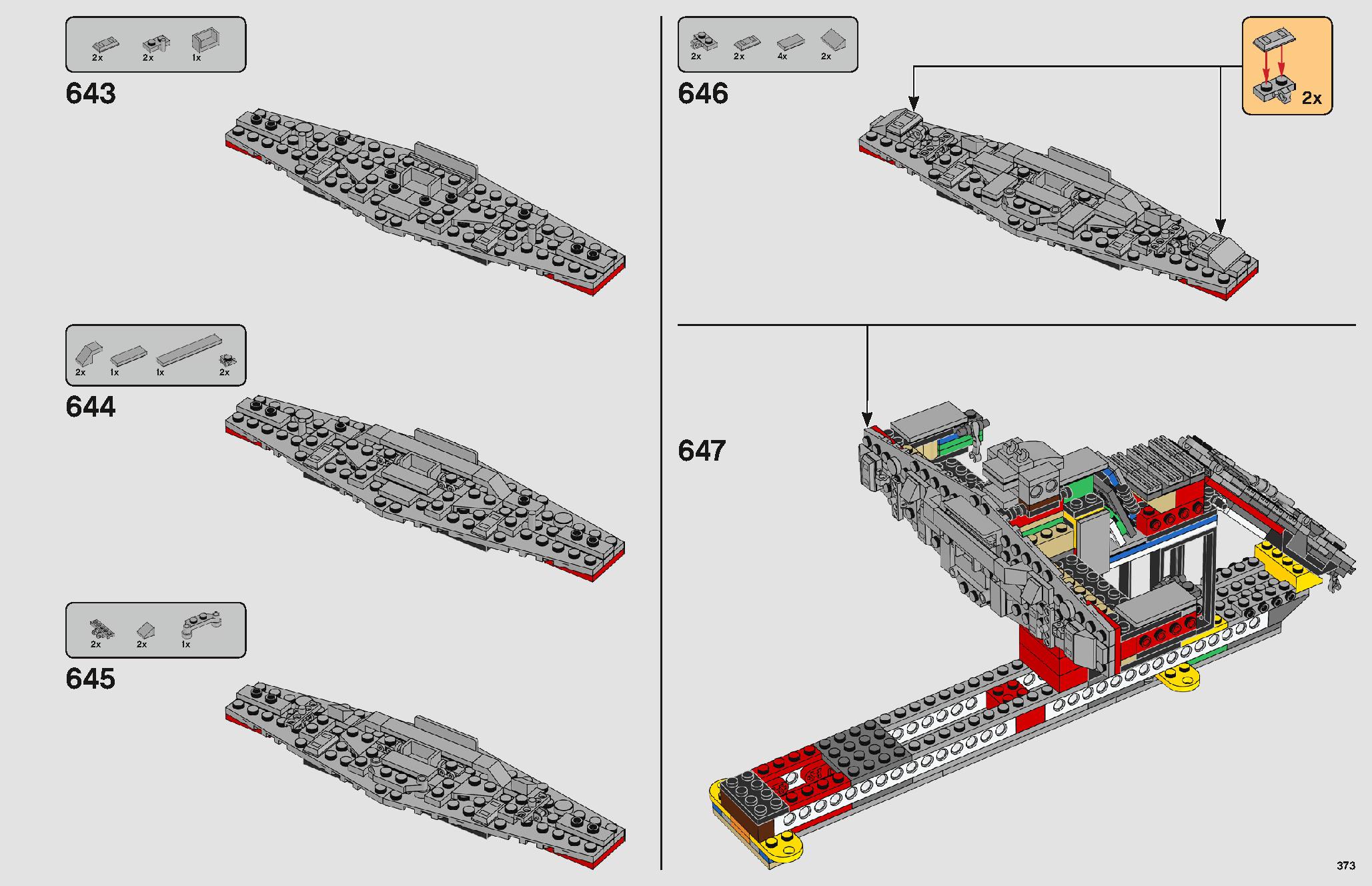 Imperial Star Destroyer 75252 LEGO information LEGO instructions 373 page