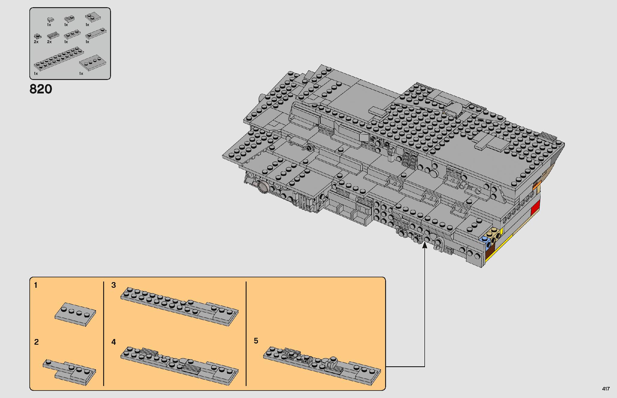 Imperial Star Destroyer 75252 レゴの商品情報 レゴの説明書・組立方法 417 page