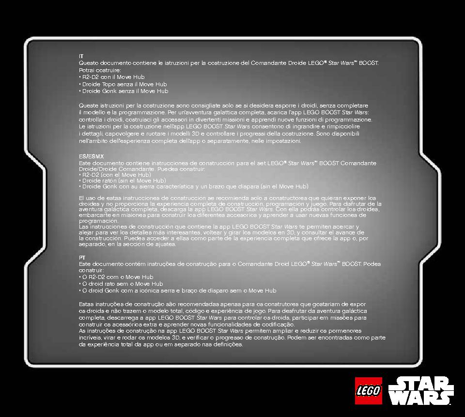 Droid Commander 75253 LEGO information LEGO instructions 3 page