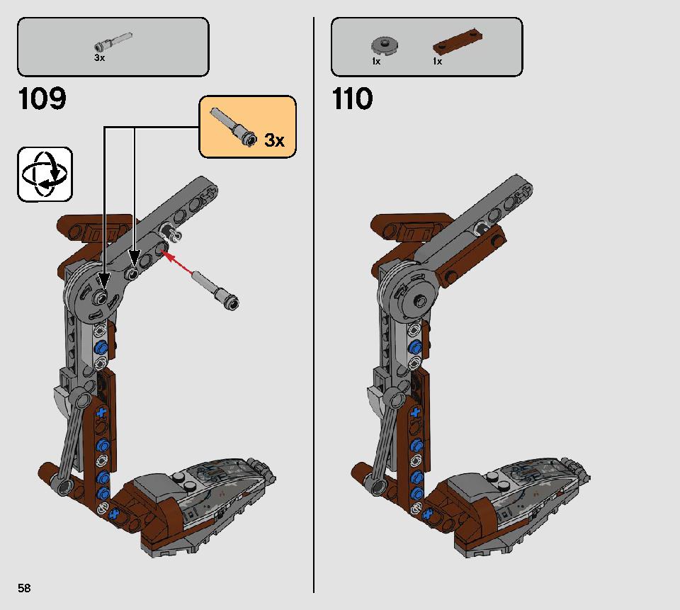 AT-ST Raider 75254 LEGO information LEGO instructions 58 page