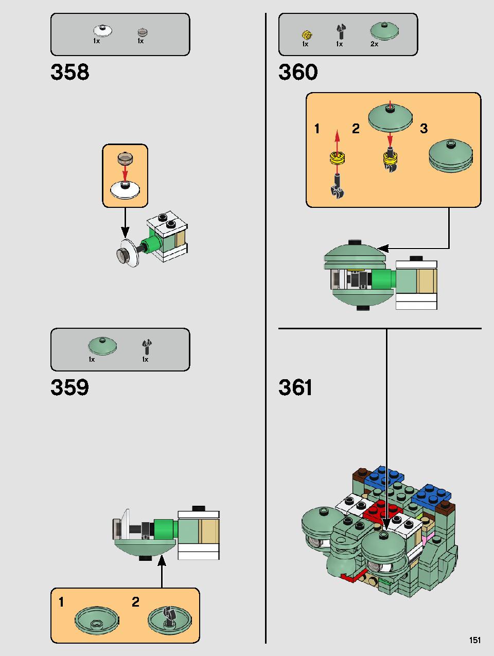 Yoda 75255 LEGO information LEGO instructions 151 page