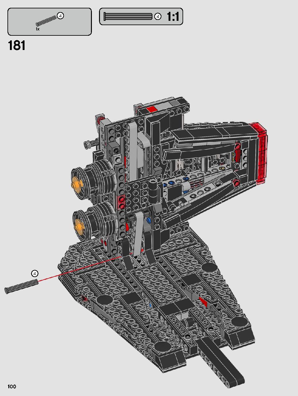 스타워즈 카일로 렌의 셔틀™ 75256 레고 세트 제품정보 레고 조립설명서 100 page