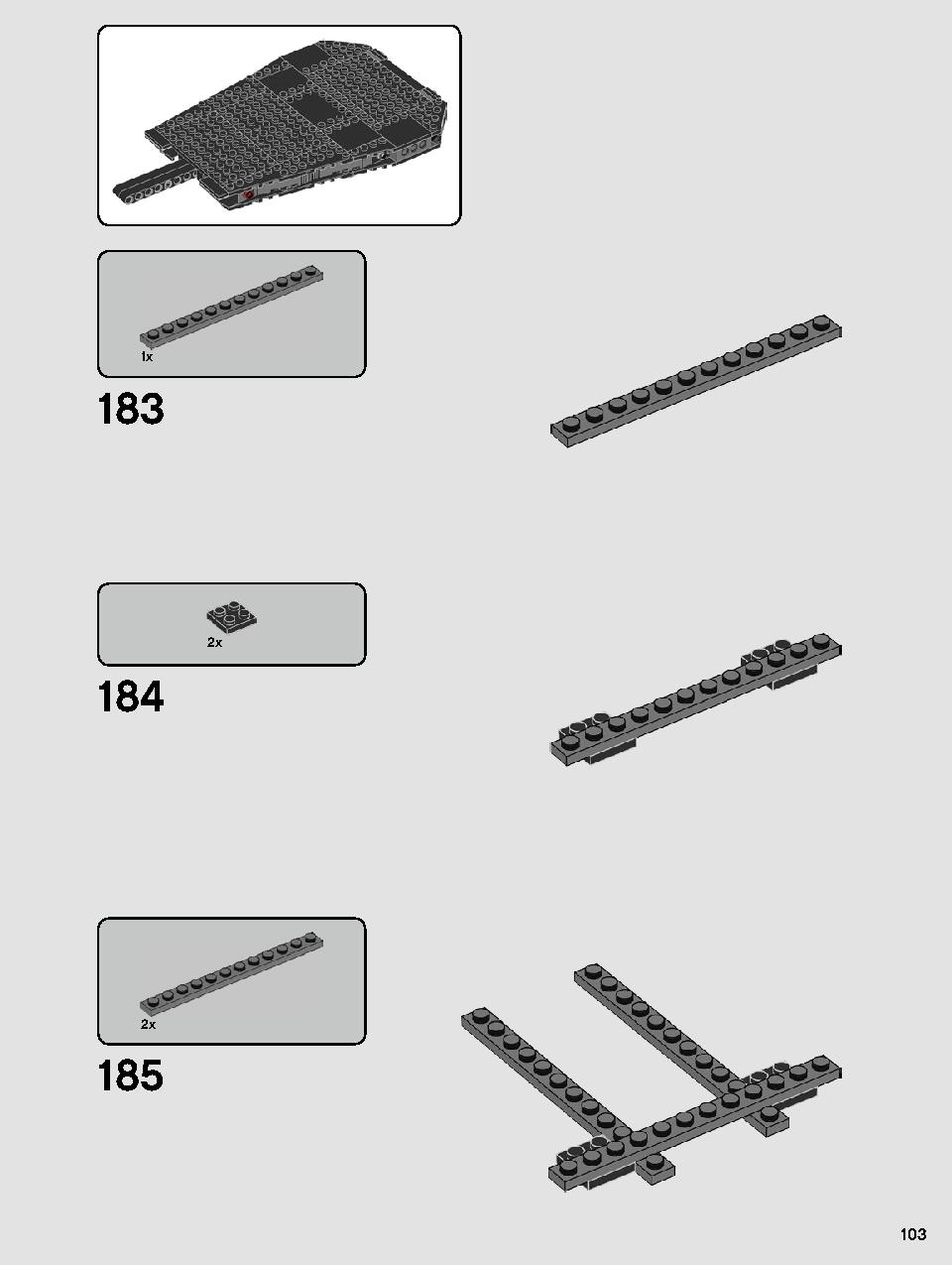 스타워즈 카일로 렌의 셔틀™ 75256 레고 세트 제품정보 레고 조립설명서 103 page