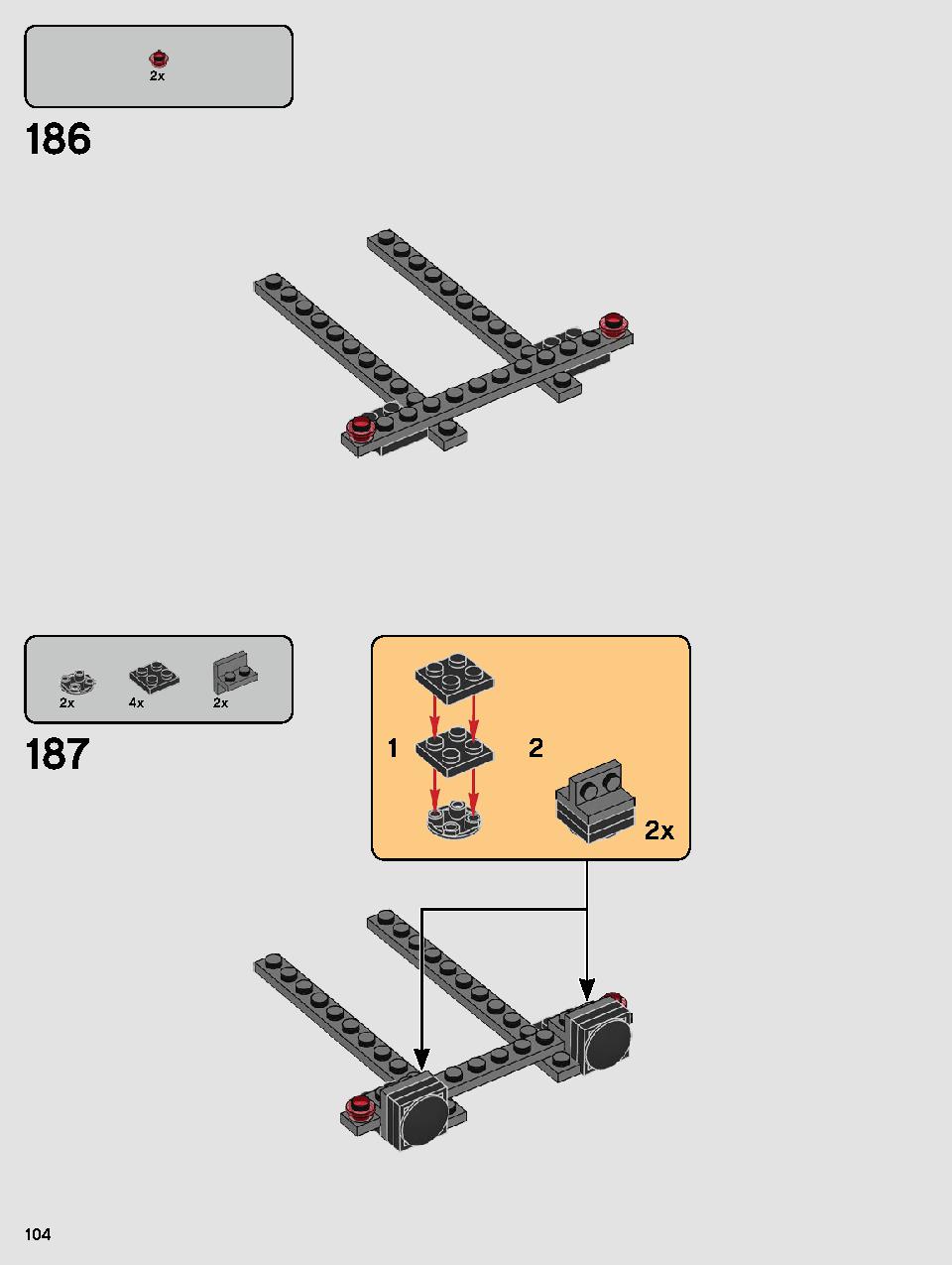 Kylo Ren's Shuttle 75256 LEGO information LEGO instructions 104 page