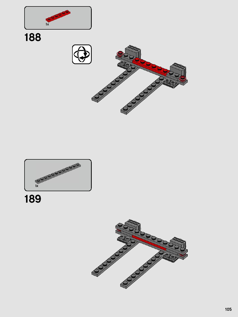 Kylo Ren's Shuttle 75256 LEGO information LEGO instructions 105 page