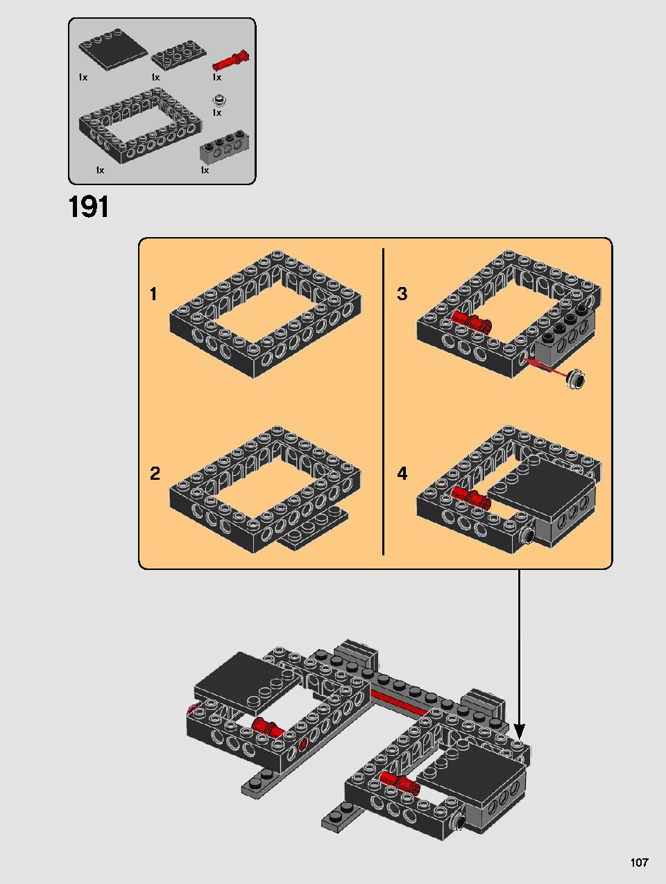 カイロ・レンのパーソナルシャトル™ 75256 レゴの商品情報 レゴの説明書・組立方法 107 page