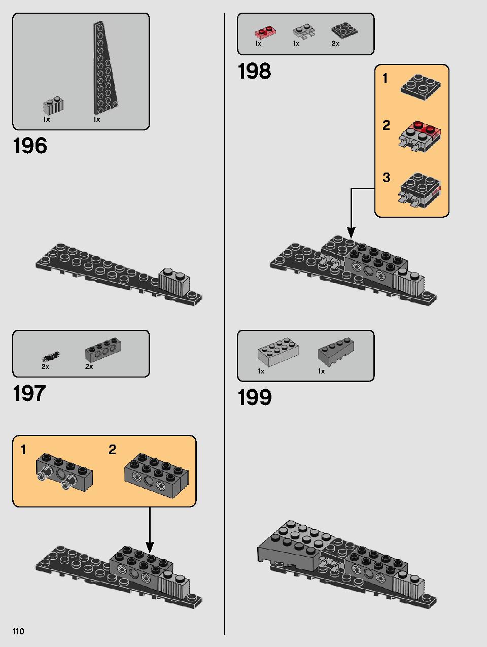 스타워즈 카일로 렌의 셔틀™ 75256 레고 세트 제품정보 레고 조립설명서 110 page