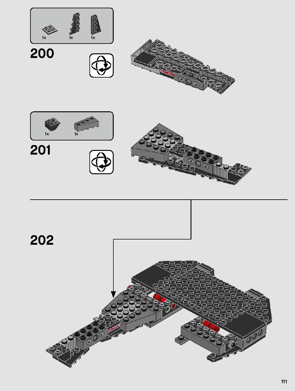 Kylo Ren's Shuttle 75256 LEGO information LEGO instructions 111 page
