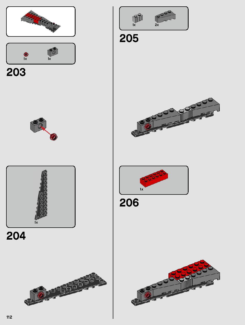 Kylo Ren's Shuttle 75256 LEGO information LEGO instructions 112 page