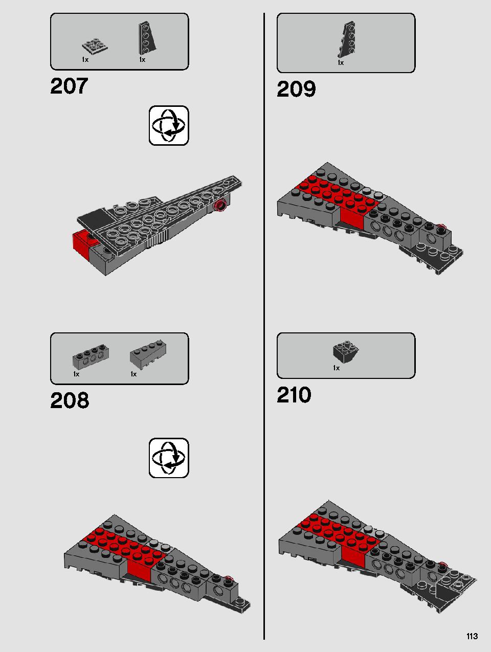 Kylo Ren's Shuttle 75256 LEGO information LEGO instructions 113 page