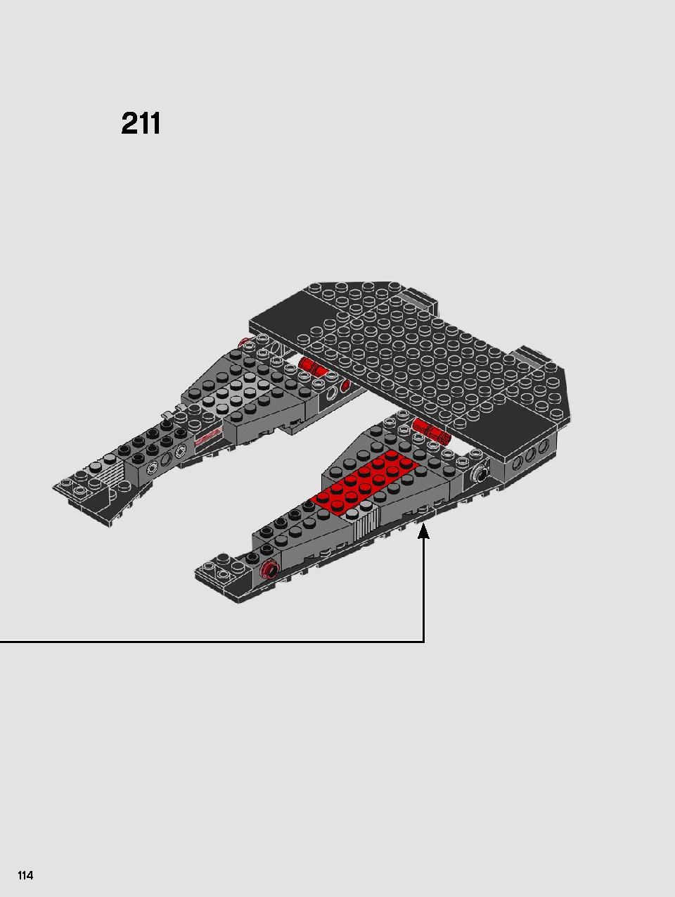 Kylo Ren's Shuttle 75256 LEGO information LEGO instructions 114 page