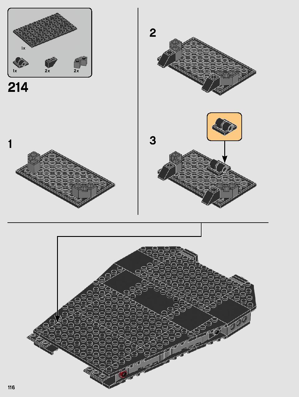 스타워즈 카일로 렌의 셔틀™ 75256 레고 세트 제품정보 레고 조립설명서 116 page
