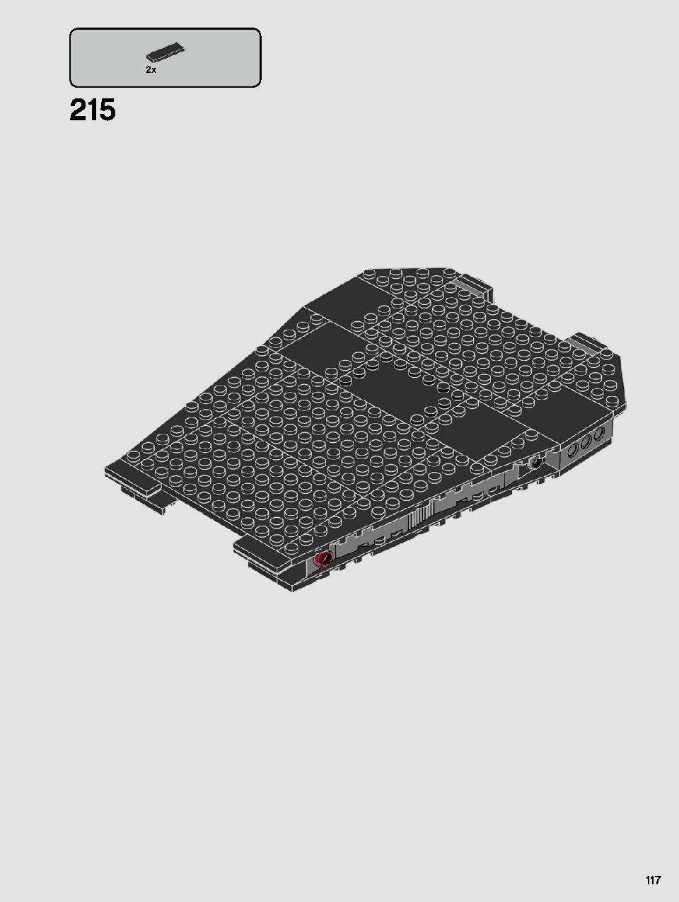 Kylo Ren's Shuttle 75256 LEGO information LEGO instructions 117 page