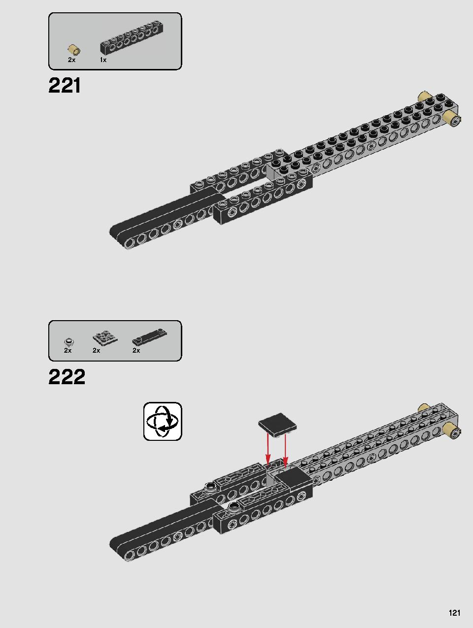 Kylo Ren's Shuttle 75256 LEGO information LEGO instructions 121 page
