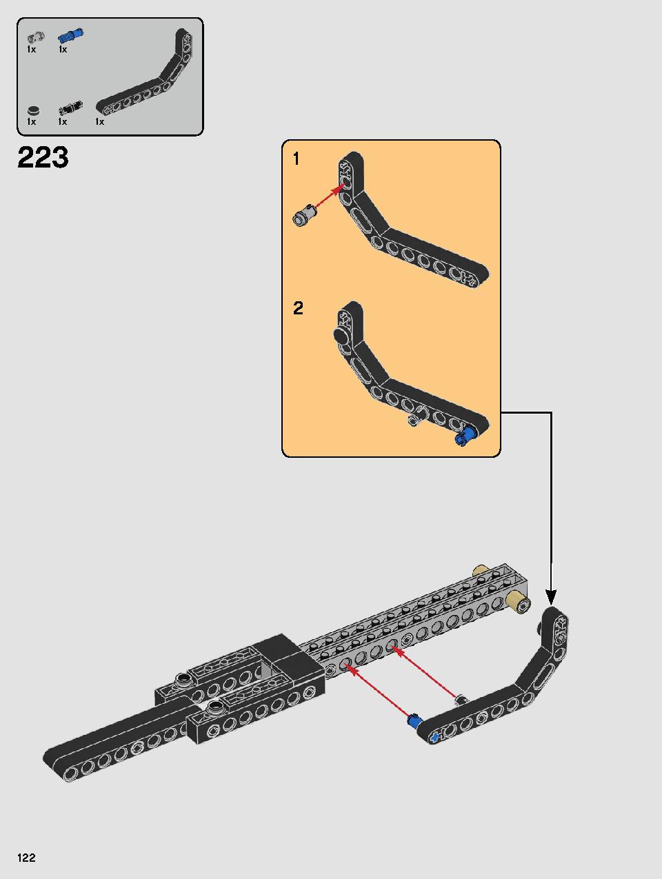 Kylo Ren's Shuttle 75256 LEGO information LEGO instructions 122 page